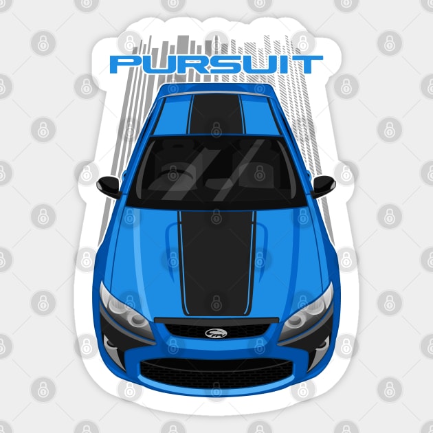 Ford FPV Pursuit UTE - Blue - Black Stripe Sticker by V8social